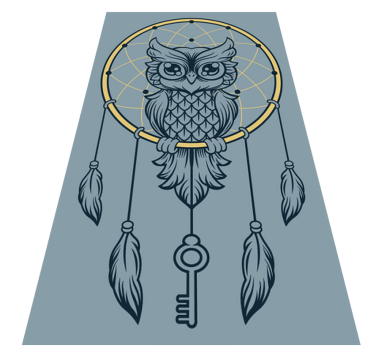 Owl dreamcatcher teenage bedroom vinyl rug - TenStickers