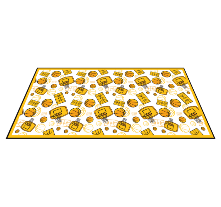 Basketball Fun teenage bedroom vinyl rug - TenStickers