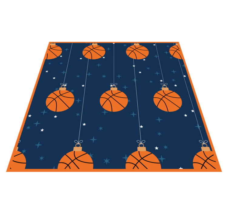 Basketball Ornament Pattern kids vinyl rug - TenStickers