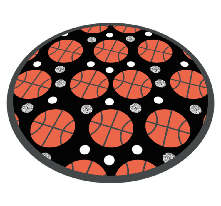 Basketball balls gaming vinyl rug - TenStickers