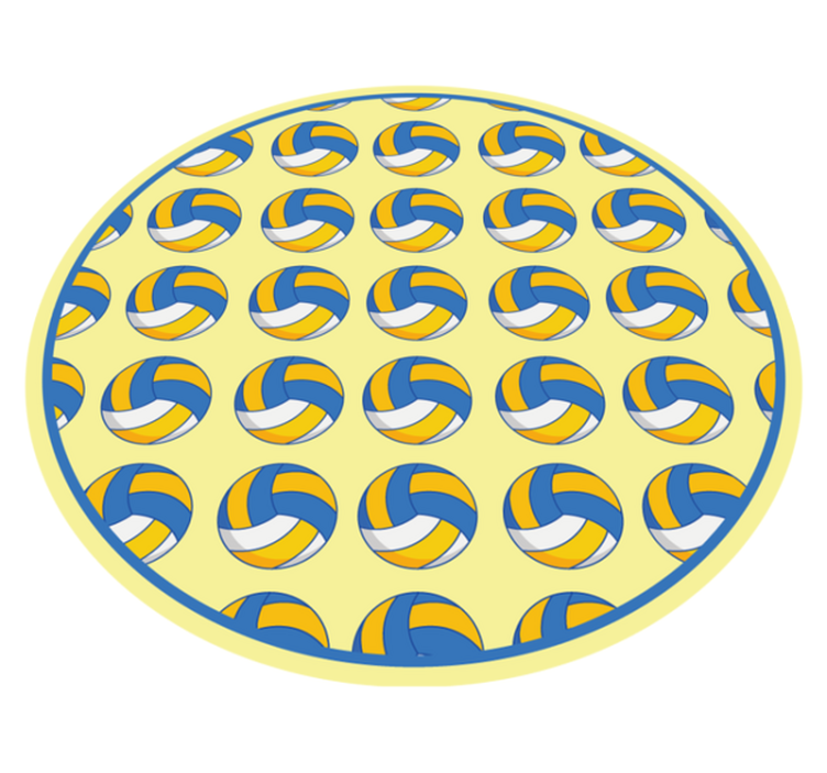 Volleyball Motif gaming vinyl rug - TenStickers