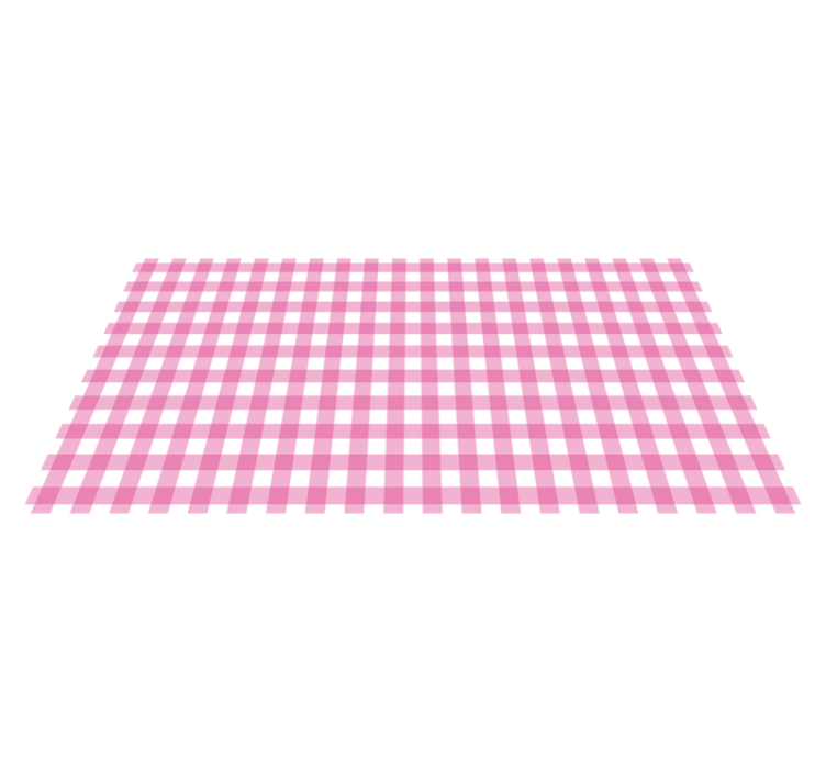 Pink Checked Motif stripes vinyl rug - TenStickers
