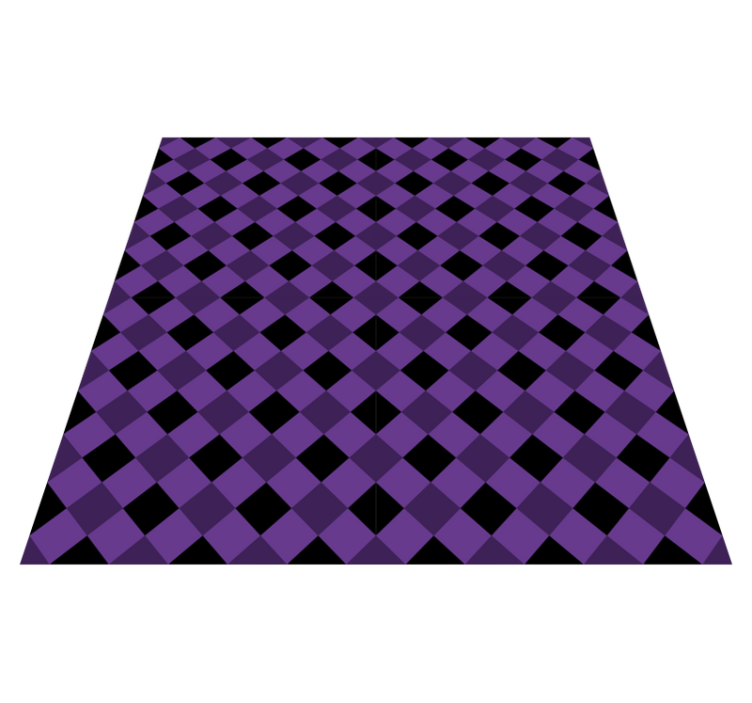 Purple Checker Pattern geometric vinyl rug - TenStickers