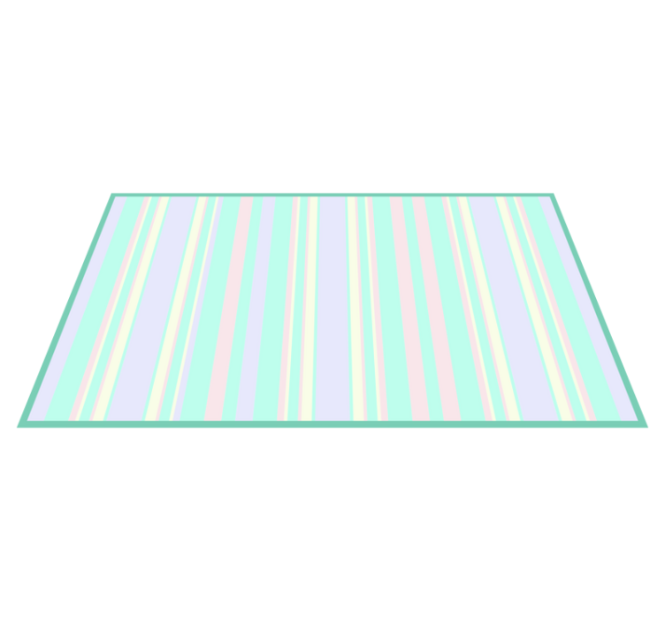Pastel lines pattern stripes vinyl rug - TenStickers