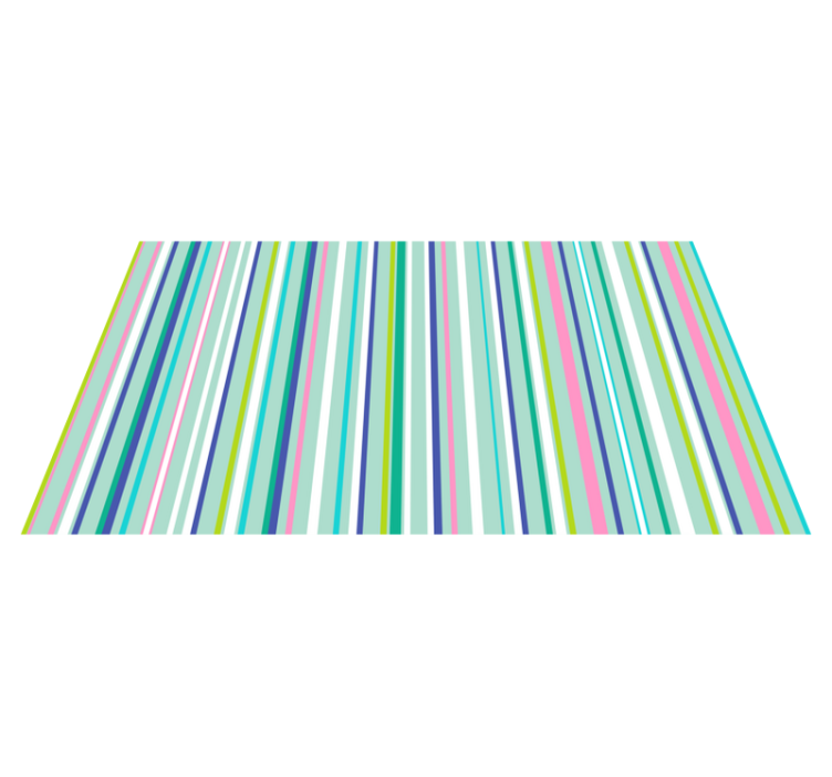 Multicolored elegant patterns stripes vinyl rug - TenStickers