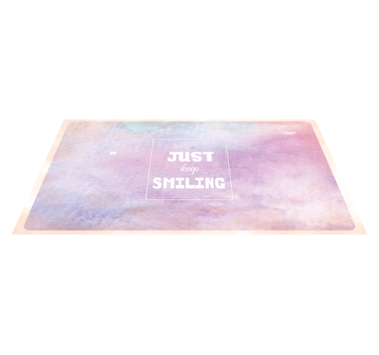 Just keep smiling custom vinyl rug - TenStickers