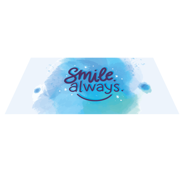 Smile Always custom vinyl rug - TenStickers