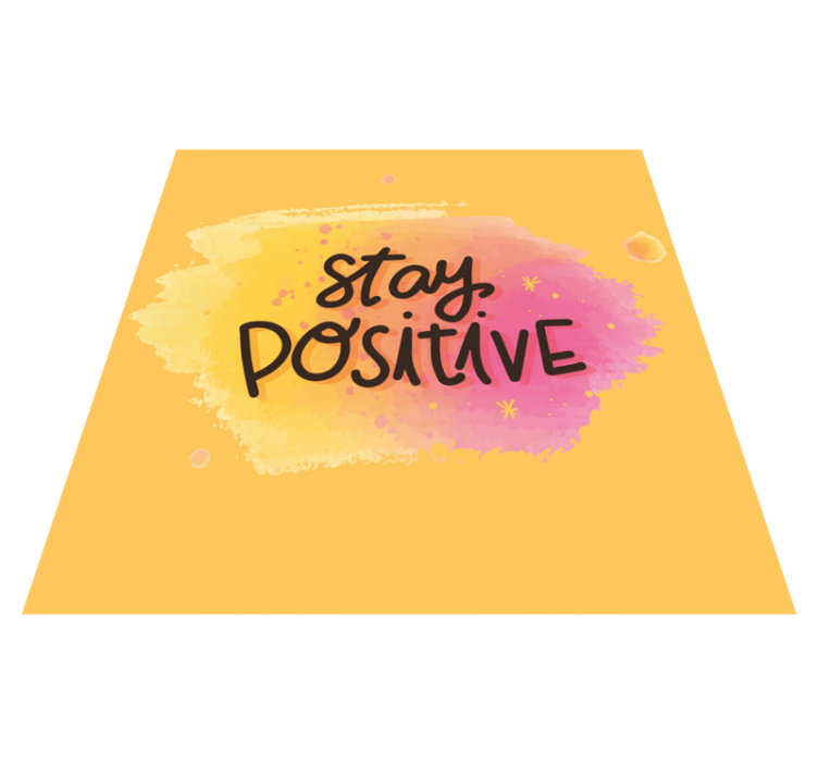 Keep optimistic custom vinyl rug - TenStickers