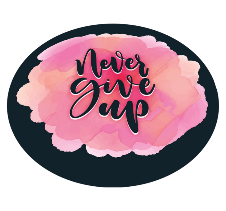 Custom vinyl rug persevere without giving up - TenStickers