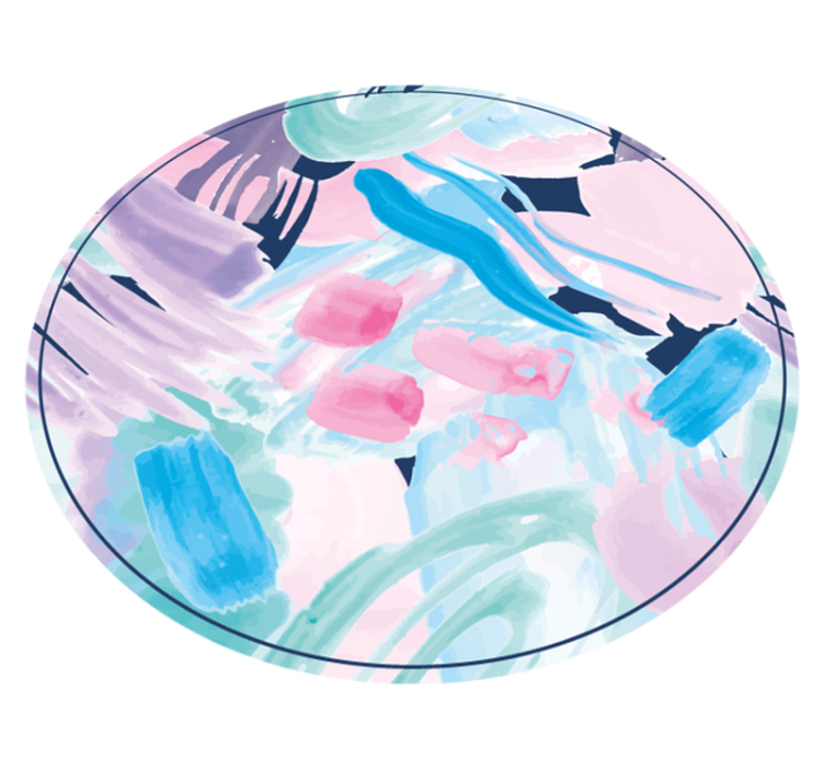 Colorful abstract art minimal vinyl rug - TenStickers