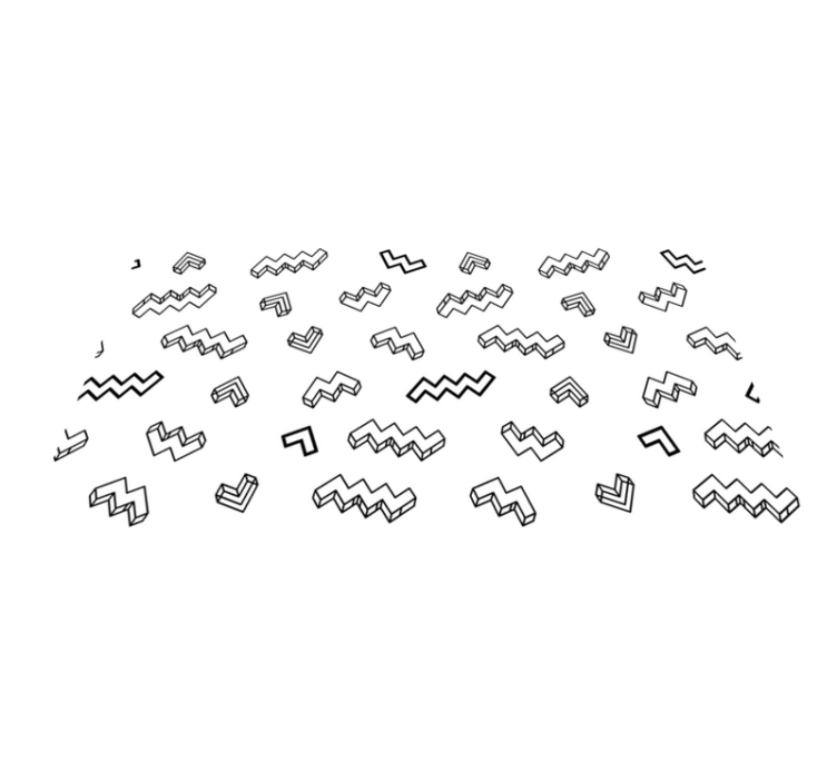 Bold Angular Patterns kids vinyl rug - TenStickers