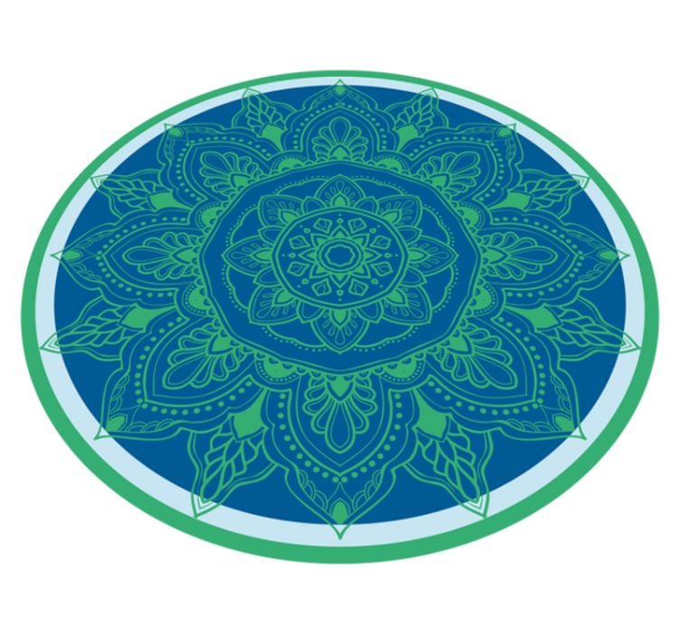 Elaborate Flower Arrangement mandala vinyl rug - TenStickers