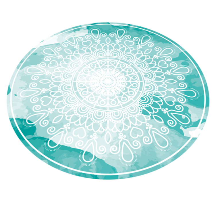 Elegant watercolor tones mandala vinyl rug - TenStickers