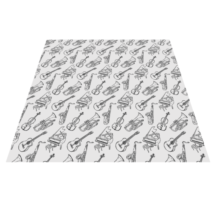 Texture vinyl rug musical instruments collection - TenStickers