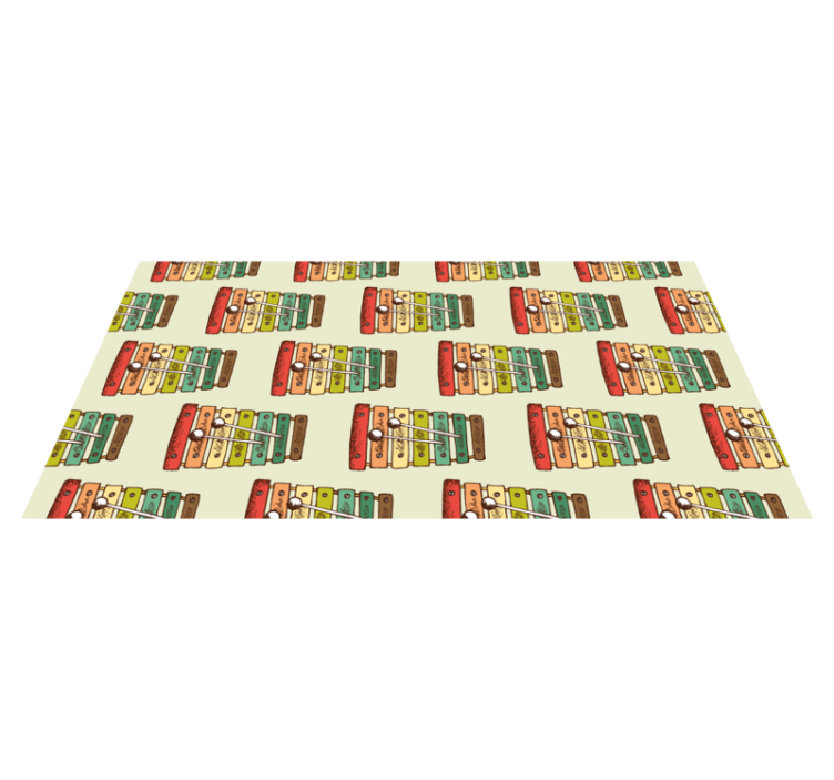 Colorful Xylophone Pattern teenage bedroom vinyl rug - TenStickers