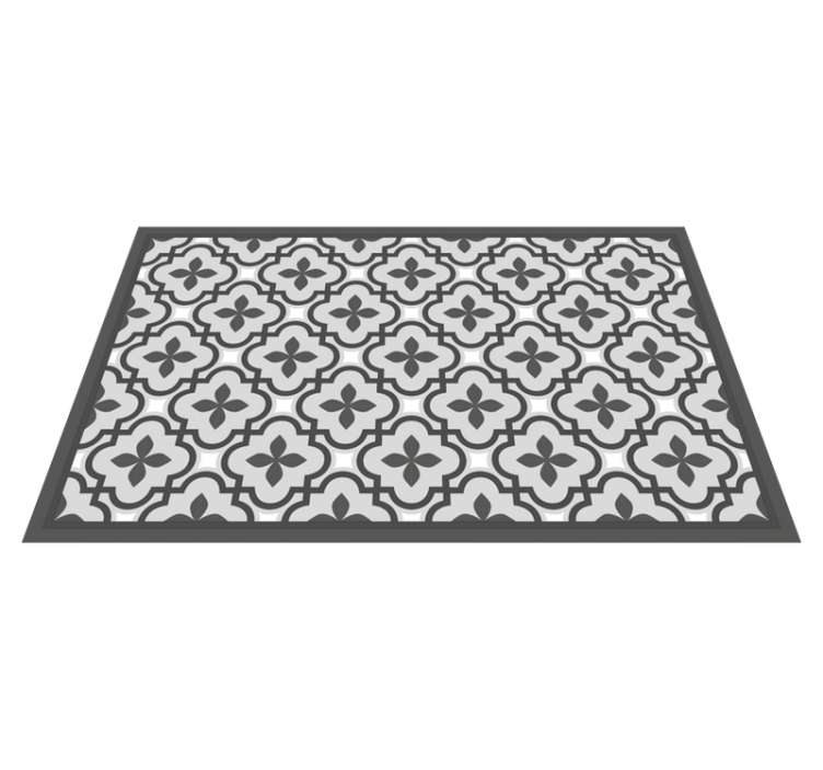 Timeless Botanical Arrangement tile vinyl rug - TenStickers