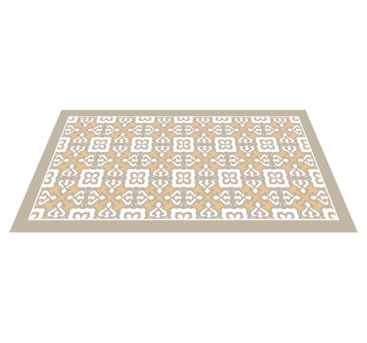 Mosaic vinyl rug with sophisticated design elements - TenStickers