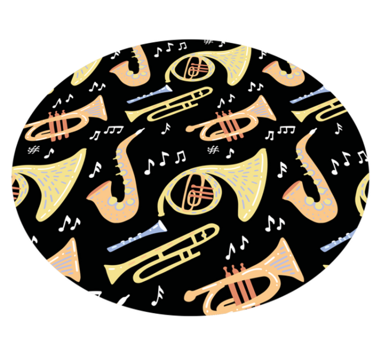 Musical Instrument Idea kids vinyl rug - TenStickers