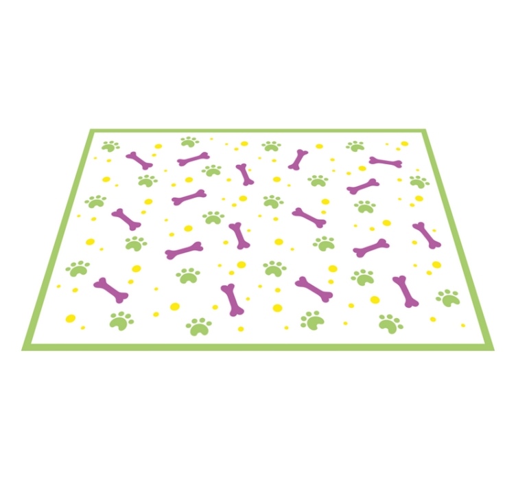 Paw Print Fun kids vinyl rug - TenStickers