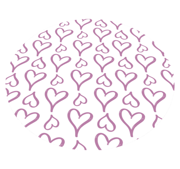 Texture vinyl rug with pink heart pattern - TenStickers