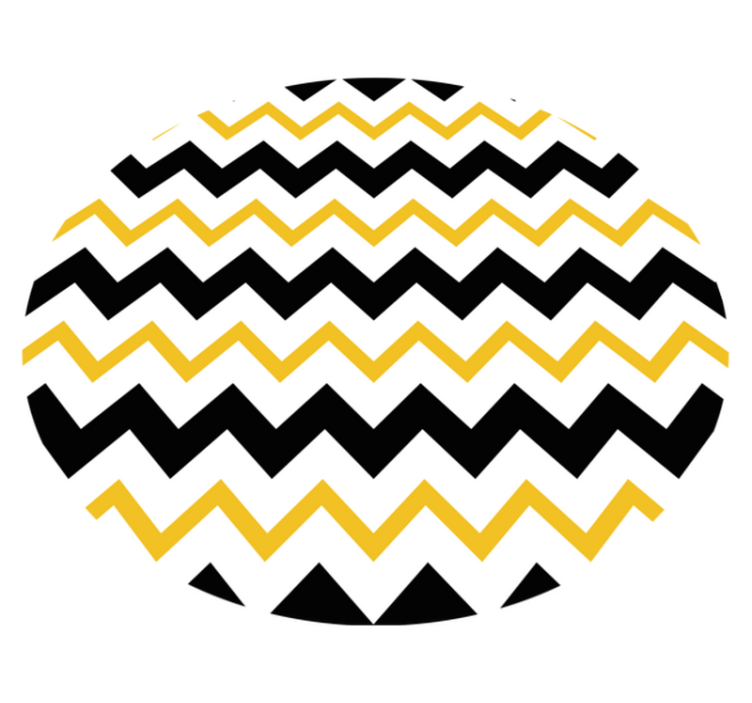 Cheerful Zigzag Pattern stripes vinyl rug - TenStickers