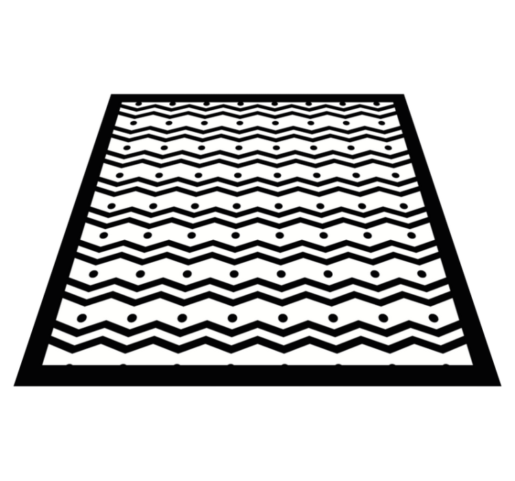 Zigzag concept stripes vinyl rug - TenStickers
