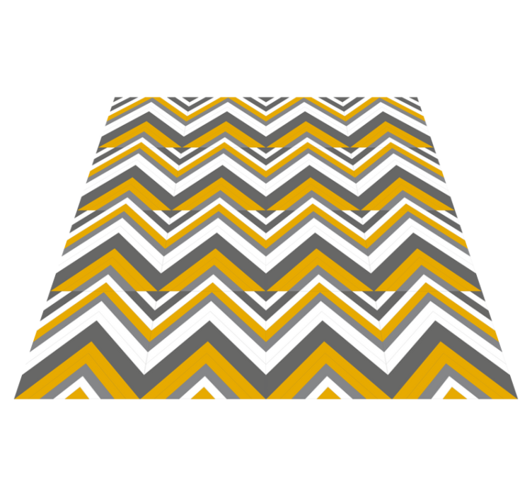Chevron Stripe Motif geometric vinyl rug - TenStickers