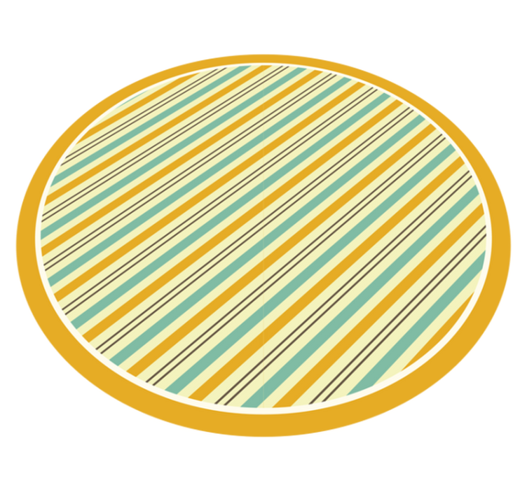 Stripes vinyl rug in circular yellow shades - TenStickers