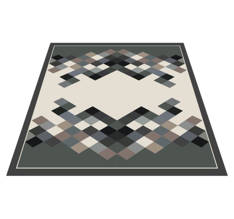 Modern Square Pattern geometric vinyl rug - TenStickers