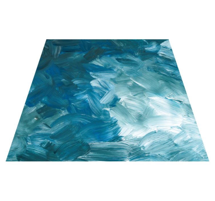 Textured vinyl rug oceanic brush strokes - TenStickers