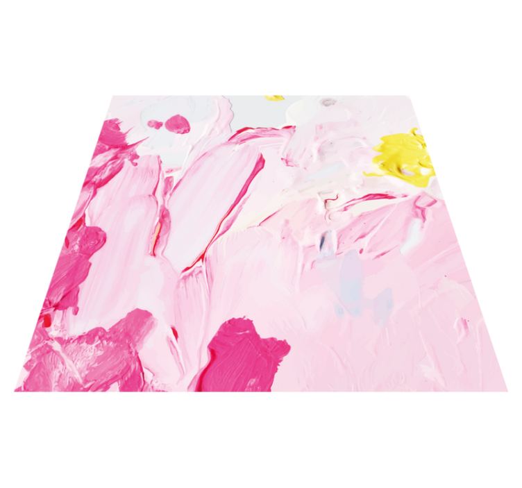Teenage bedroom vinyl rug in abstract brushstrokes - TenStickers
