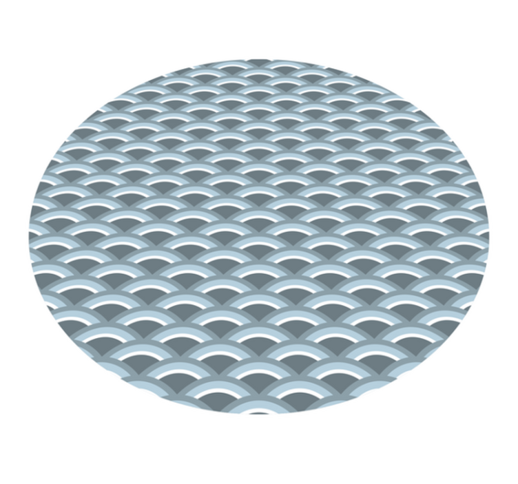 Wave Motif geometric vinyl rug - TenStickers