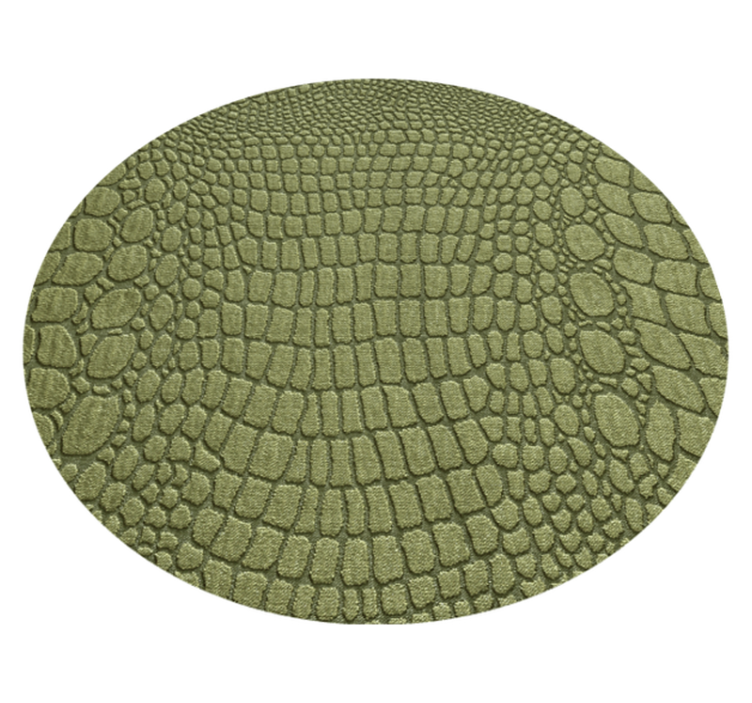 Crocodile skin texture circular rug - TenStickers