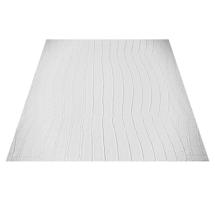 Texture vinyl rug in white crocodile skin - TenStickers