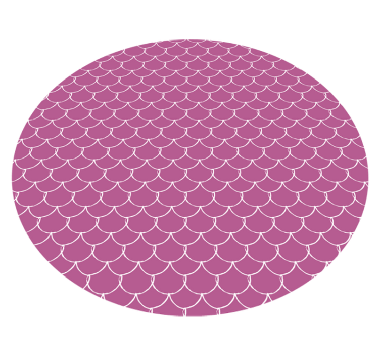 Pink scallop pattern texture vinyl rug - TenStickers