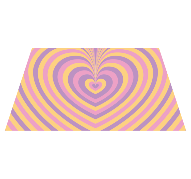 Retro heart design teenage bedroom vinyl rug - TenStickers