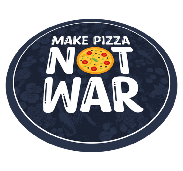 MAKE PIZZA NOT custom vinyl rug - TenStickers