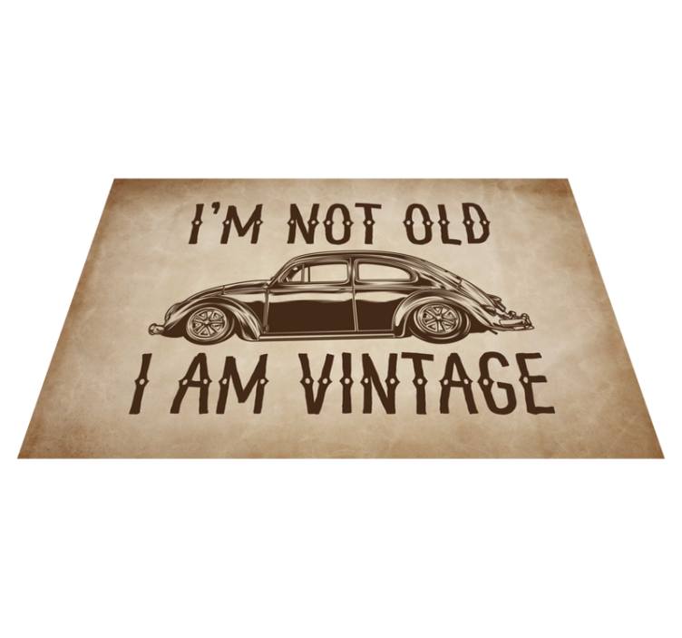 I'm not old vintage vinyl rug - TenStickers