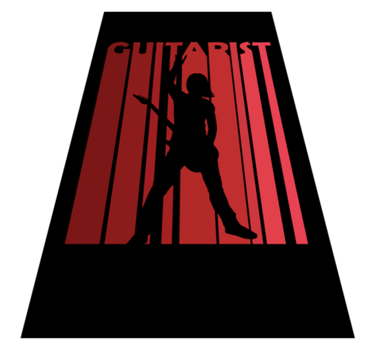 Guitarist Silhouette texture vinyl rug - TenStickers