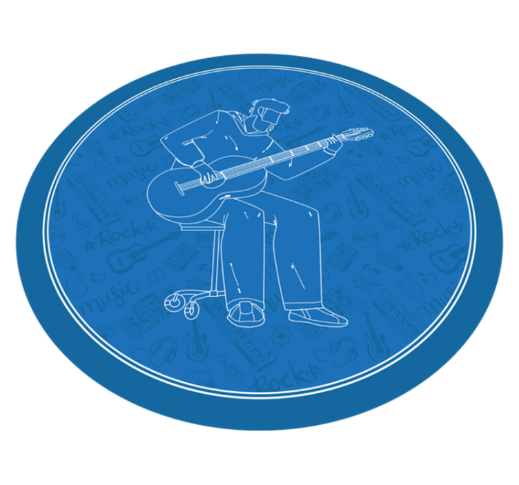 Musical Vibes texture vinyl rug - TenStickers