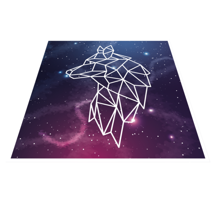 Geometric Bear Silhouette animal print vinyl rug - TenStickers