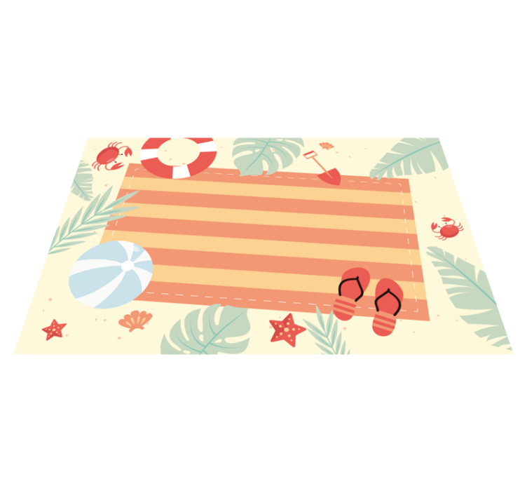Summer vibes scene kids vinyl rug - TenStickers