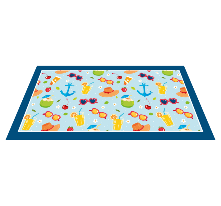 Summer Fun Vibes event vinyl rug - TenStickers