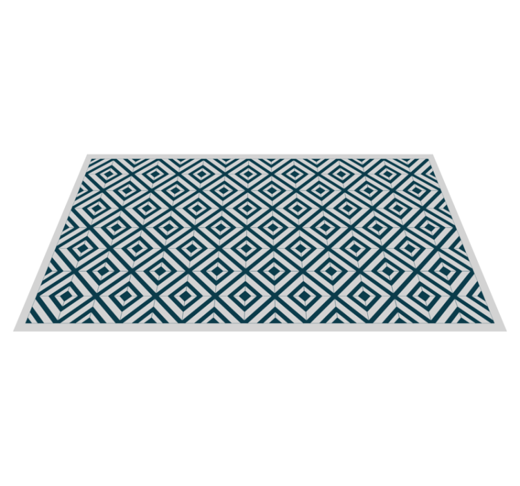 Diamond patterned style geometric vinyl rug - TenStickers