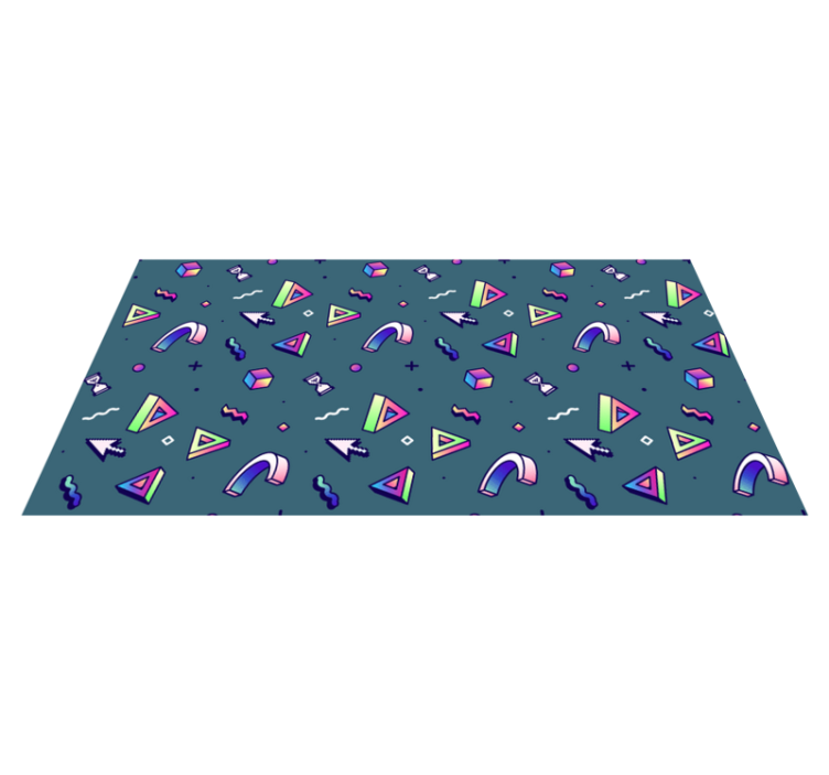 Geometric Color Splash texture vinyl rug - TenStickers