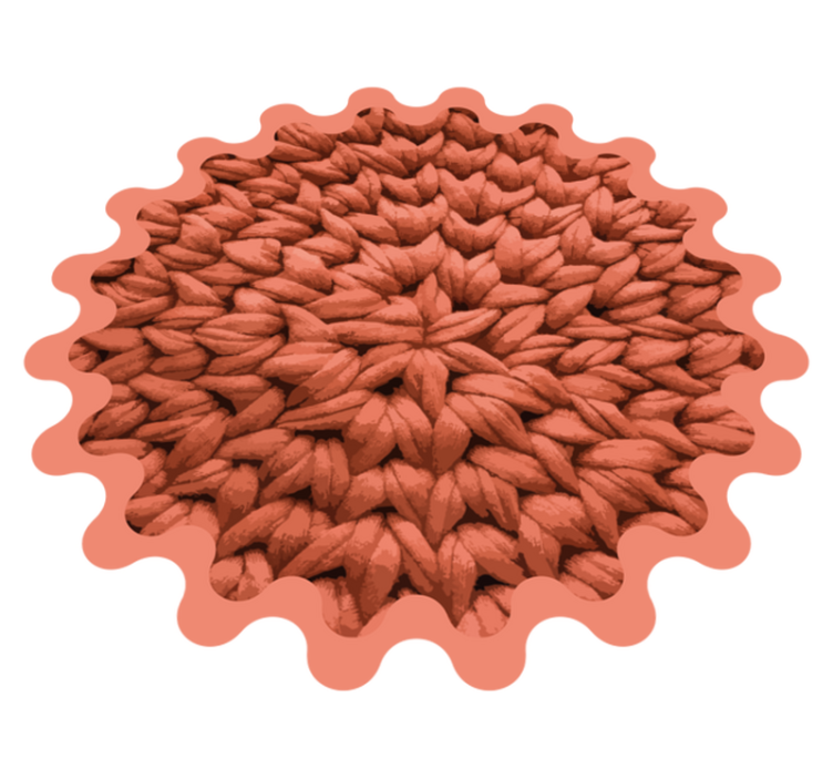 Leaf Motif nature vinyl rug - TenStickers