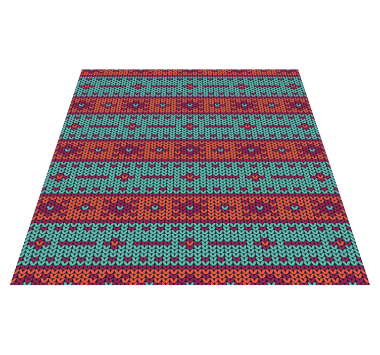 Lively Geometric Motif ethnic vinyl rug - TenStickers
