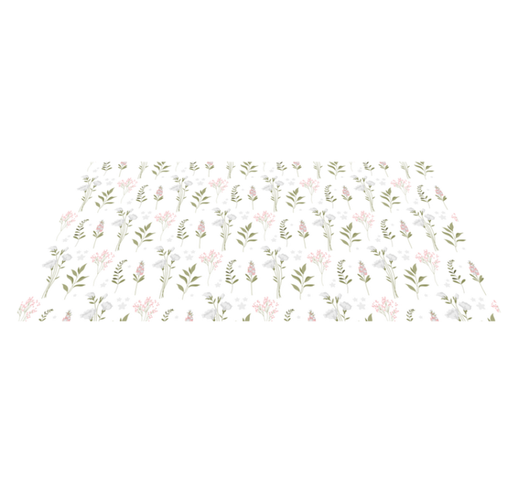 Patterned Aesthetic floral vinyl rug - TenStickers