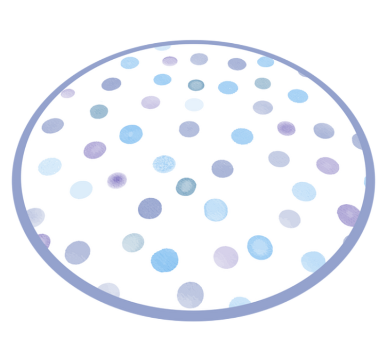 Vibrant Dotted Circles kids vinyl rug - TenStickers