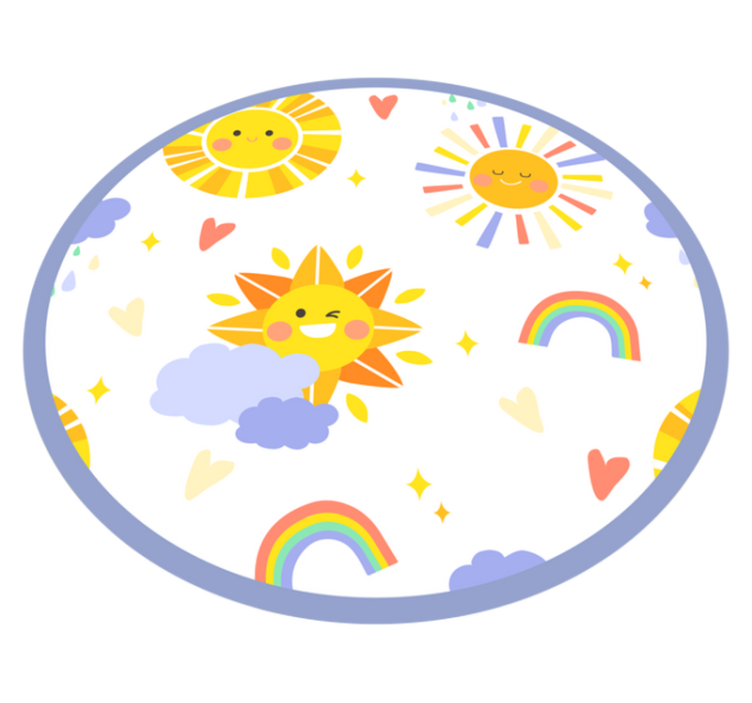 Sunny Smiles Delight kids vinyl rug - TenStickers